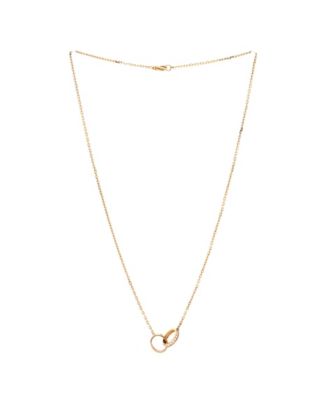  Love Interlocking Necklace 18K Gold and Diamonds, 17.5"