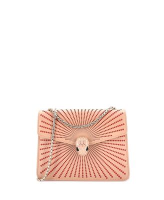  Small Serpenti Forever Square Shoulder Bag Laser Cut Leather