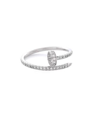  Small Juste un Clou Paved Ring 18K White Gold with Diamonds