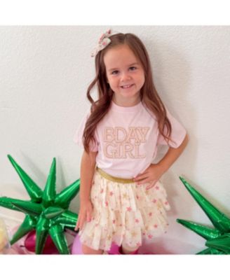 Girls' Pearl BDay Girl Patch Short Sleeve T-Shirt - Baby, Little Kid, Big Kid