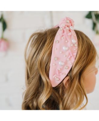 Girls' Pearl Heart Gemstone Headband - Little Kid, Big Kid