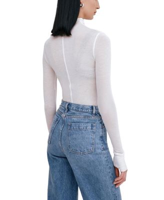  Alicia Sheer Turtleneck Top