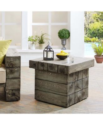  Manteo Rustic Coastal Outdoor Patio Side Table