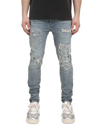 Purple Brand Skinny Distressed Jeans in Light Indigo | Bloomingdale's Men