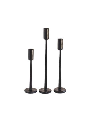  Dante Hand Forged Iron Candle Stands, Set of 3