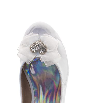 Girls' with Gemstones, Ribbon and Heart Dress Sandals - Toddler, Little Kid, Big Kid