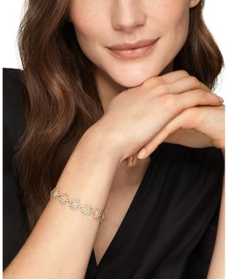 Starburst Pav&eacute; Tennis Bracelet in 18K Yellow Gold with Diamonds, 12.3mm