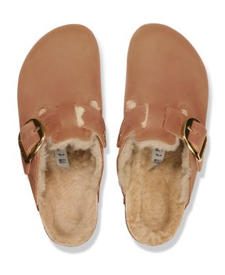 Women's Boston Big Buckle Shearling Clogs