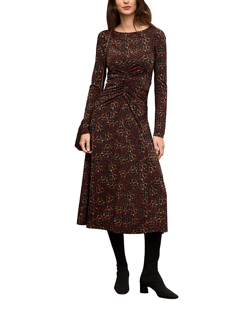 M. m.LaFleur Johnna Printed Jersey Ruched Dress