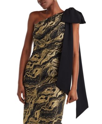  Shariza Bow-Shoulder Gown