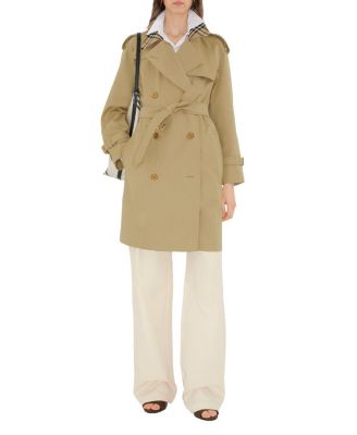 Mid-length Check Collar Castleford Trench Coat