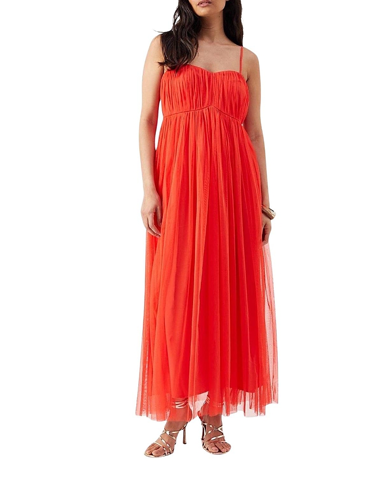 Warehouse Tulle Strappy Bandeau Maxi Dress
