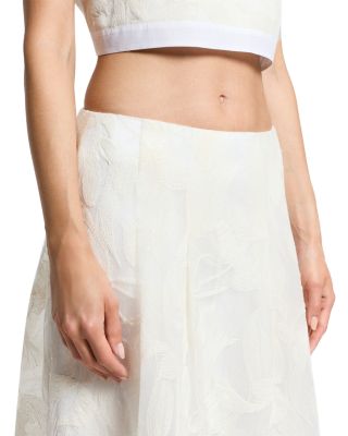 Embroidered Midi Skirt