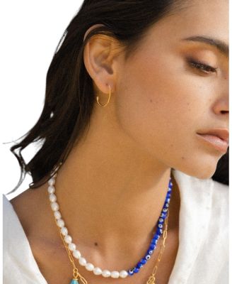 Lapis Star Stud Earrings