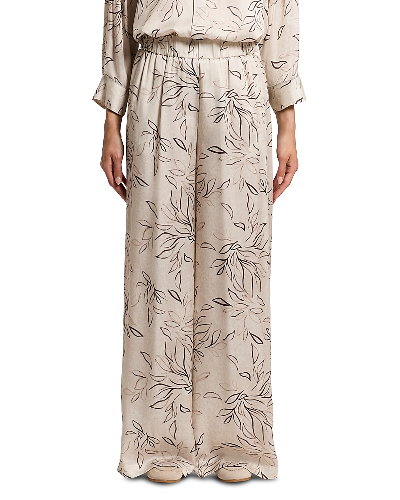 Peserico Elasticized Waist Palazzo Pants