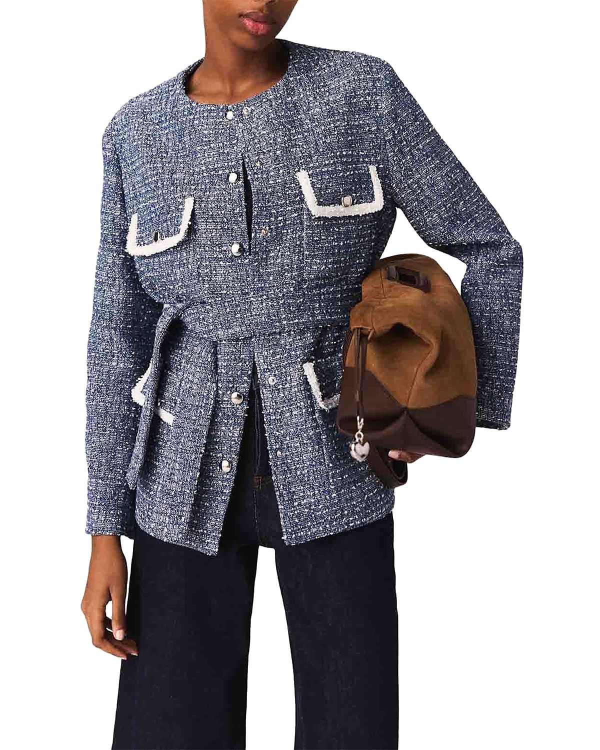 Maje Four Pocket Tweed Jacket