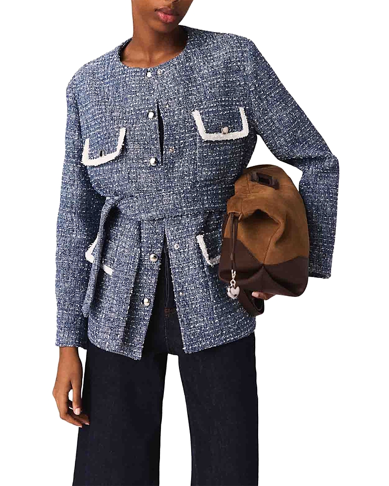 Maje Four Pocket Tweed Jacket
