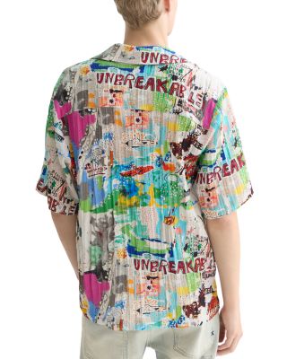 Basquiat Printed Relaxed Fit Short Sleeve Shirt