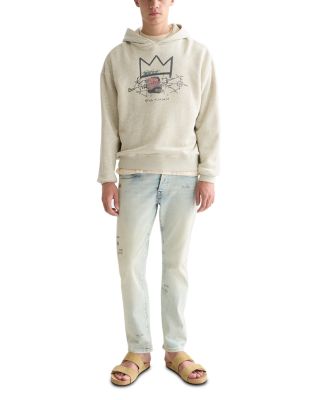 Basquiat Washed Artwork Relaxed Fit Hoodie