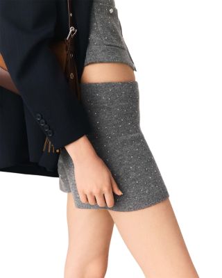 Rhinestone Knit Shorts