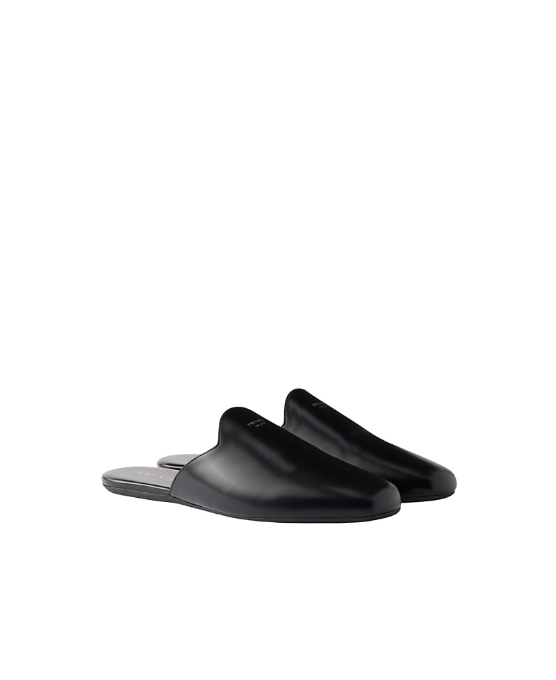 Prada Women's Brushed Leather Mules
