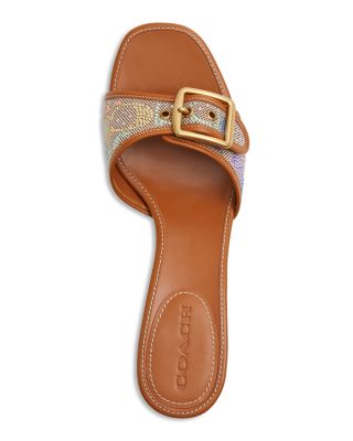 Women's Margot Crystal Signature Jacquard Kitten Heel Sandals