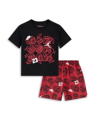 Boys' Printed Movement Lines Tee & Shorts Set - Little Kid