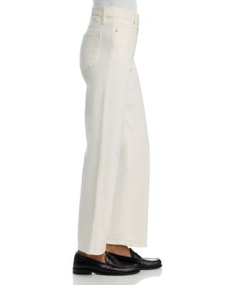 Stevie High Rise Ankle Jeans in Cream Cloud