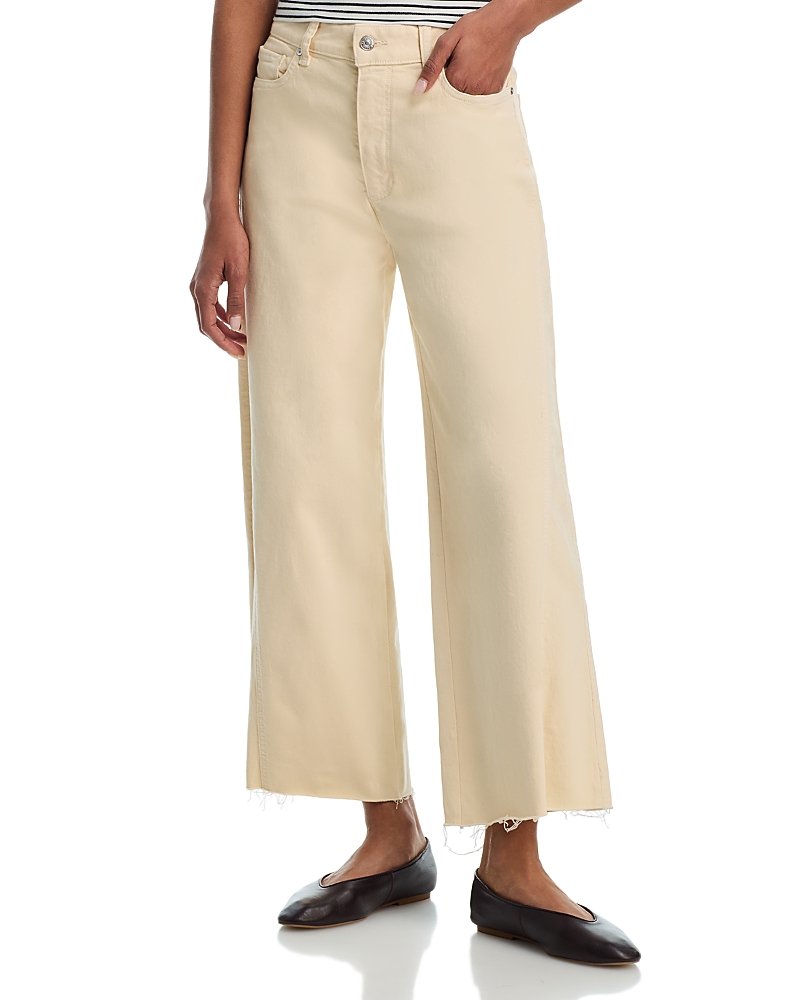 Paige Anessa High Rise Wide Leg Jeans in Buttery Yellow