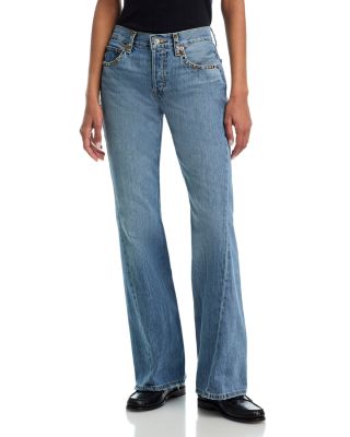 Twisted Mid Rise Bootcut Jeans in Dark Lady Blue