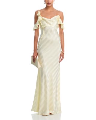 Satin Striped Maxi Dress