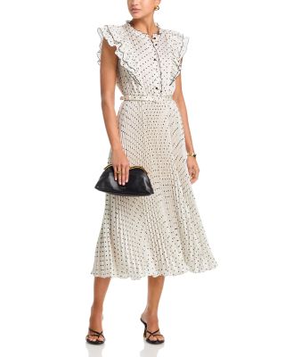 Polka Dot Midi Dres