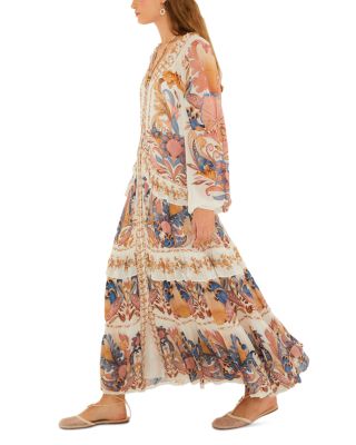 Sea Garden Braided Tie Maxi Dress