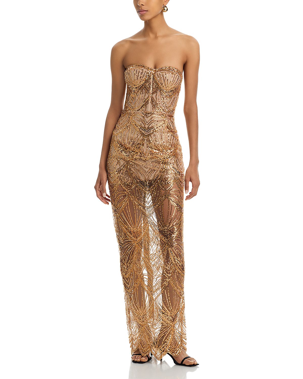 Bronx And Banco Giselle Embellished Maxi Dress