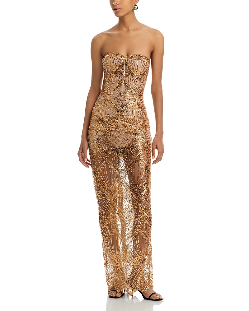Bronx And Banco Giselle Embellished Maxi Dress