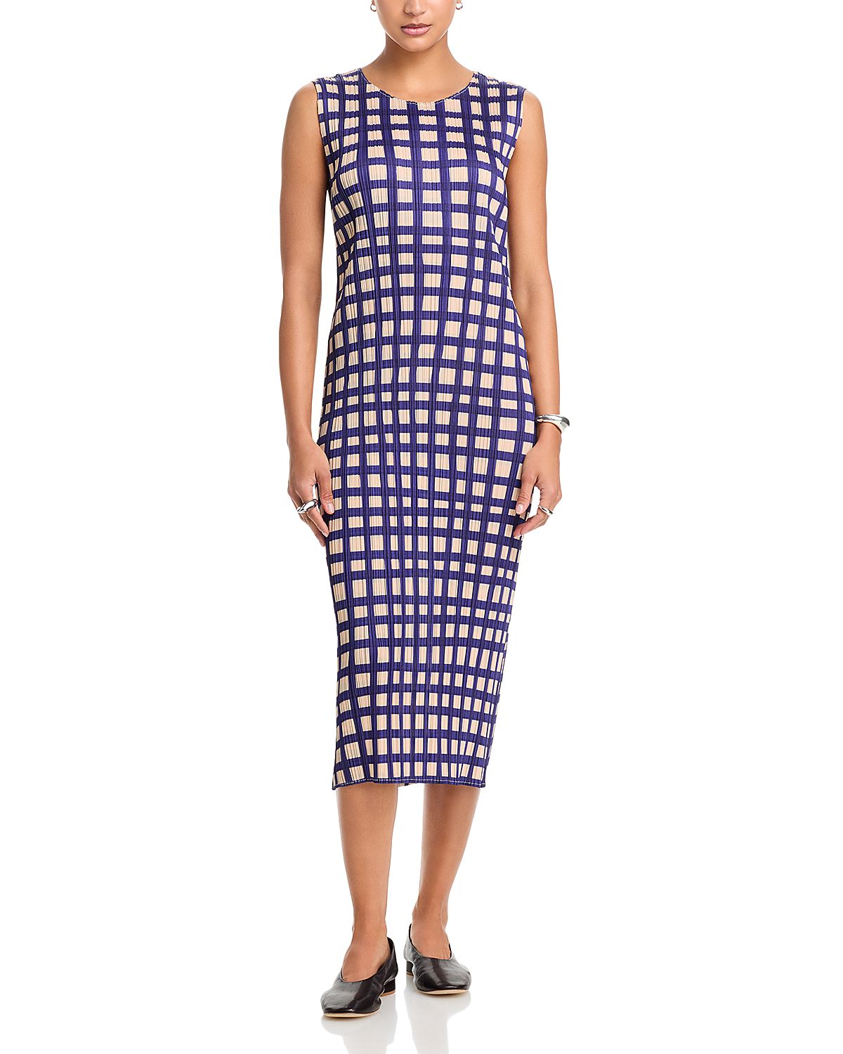 Pleats Please Issey Miyake Basket Midi Dress