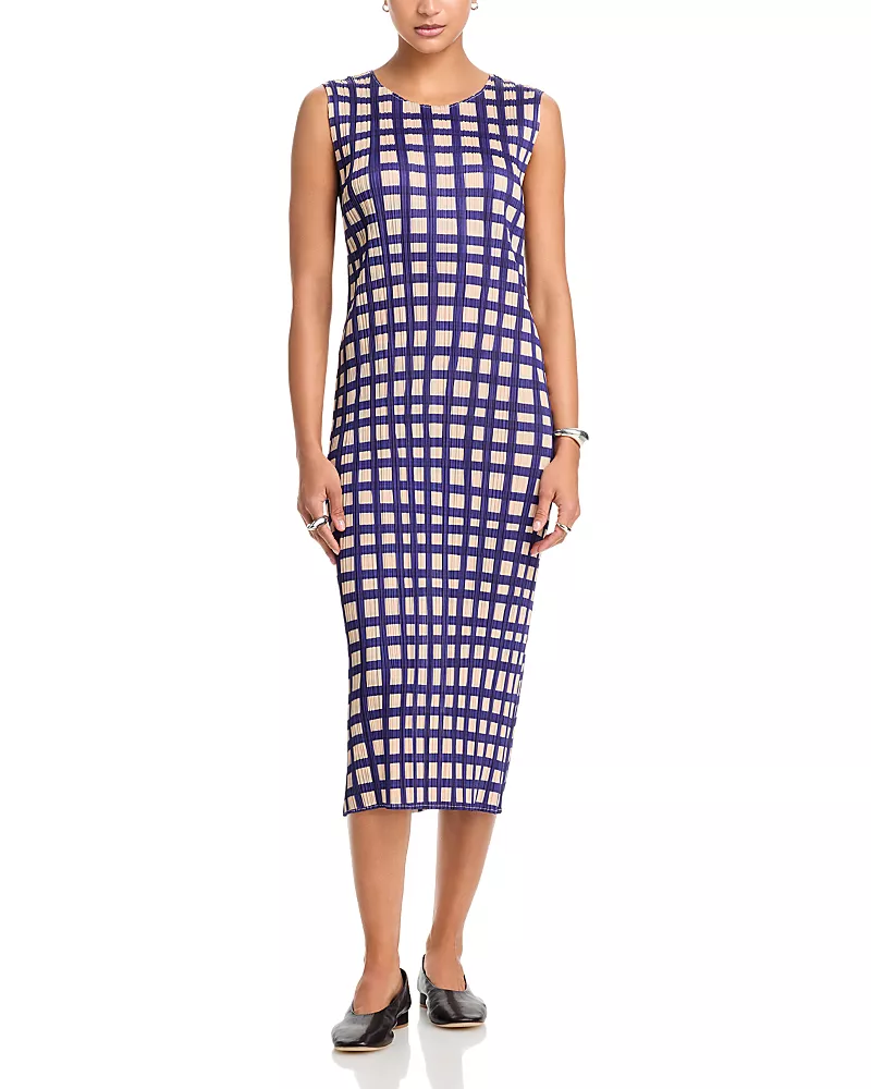 Pleats Please Issey Miyake Basket Midi Dress