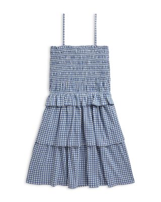Girls' Plaid Smocked Jersey Dress - Little Kid, Big Kid