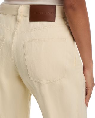 Crushed High Rise Bootcut Jeans in Muslin