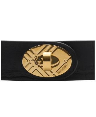 Crocodile-effect Leather Cotswolds Belt