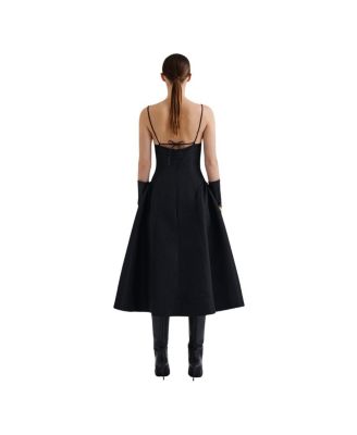 Calista Exaggerated Hip Midi Dress