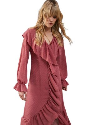 Dobby Chiffon Midi Dress