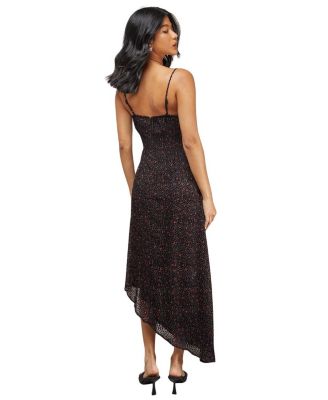 Spot Devore Cowl Neck Maxi Dress