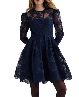 Leoni Lace Long Sleeve Mini Dress