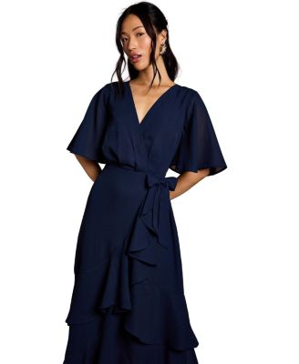 Angel Sleeve Bridesmaid Maxi Dress