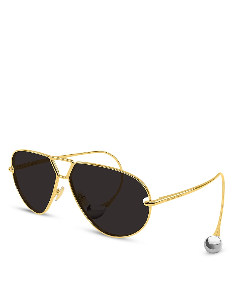 Bottega Veneta Pilot Sunglasses, 64mm