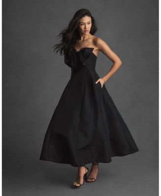 Bow Detailed Strapless Ballgown