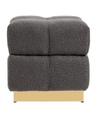  Myra Boucle Biscuit Tufted Storage Ottoman