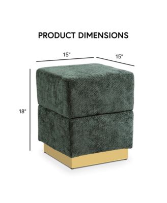  Lyra Chenille Cube Storage Ottoman
