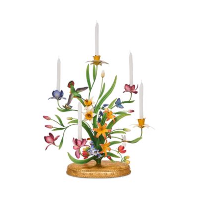 Meadow Walk 25" Bouquet Centerpiece Candelabra - Multi